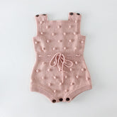 Handmade colorful hair ball baby romper romper - Happy Coo